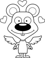 Cartoon Smiling Cupid Mouse