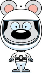 Cartoon Smiling Astronaut Mouse