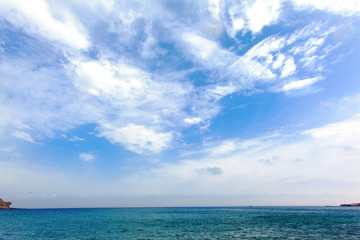 Horizon of the sea. Ocean and Sky. beautiful seascape panorama.