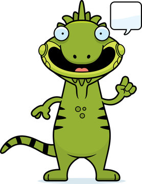 Cartoon Iguana Talking