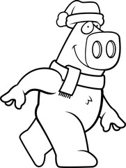 Cartoon Christmas Pig