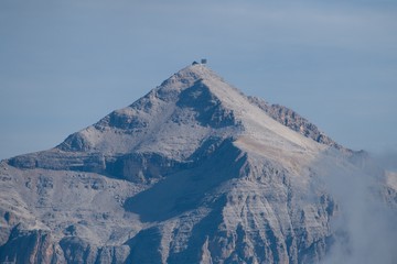 Fototapeta na wymiar mountaineering in marmolada glacier in dolomites