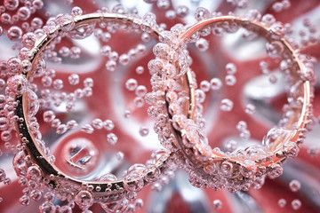 wedding rings close up