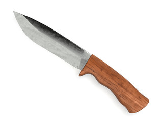 hunting knife 3d rendering
