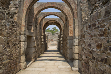 Fototapeta na wymiar Merida Spain entrance to the Amphitheatre 642
