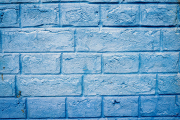 Obraz premium Blue brick wall background