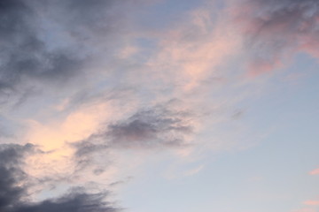 Fototapeta na wymiar Evening clouds