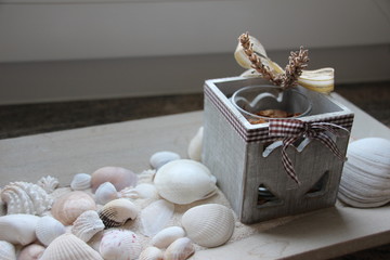 beautiful romantic decoration elements for bathroom or kitchen