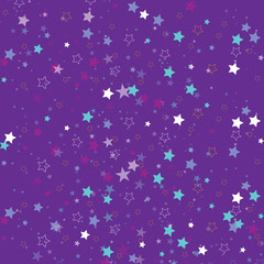 Fototapeta na wymiar Stars isolated on background. Confetti celebration. Falling stars abstract decoration for party, birthday celebrate, anniversary or event, festive. Festival decor.Vector illustration