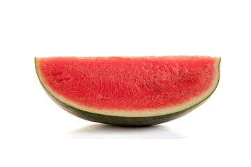 Slice of watermelon on white