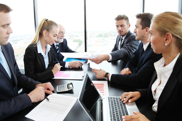 Business meeting in office