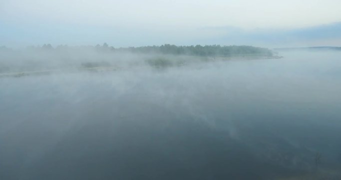 morning fog over the Desna river