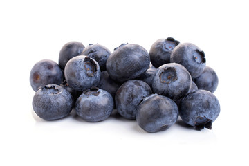 Blueberries with leaves