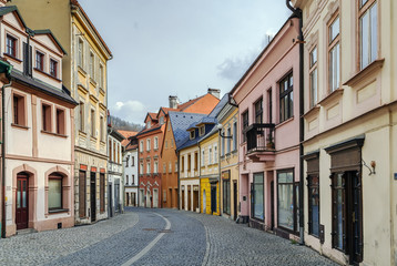 Naklejka na ściany i meble street in Loket, Czech republic