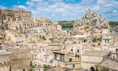 Obraz premium Panoramic view in Matera, Basilicata, southern Italy.