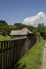 Fototapeta na wymiar zabudowania wiejskie na Ukrainie 