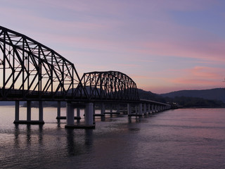 Road Bridge Sunset