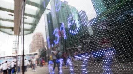 Trading Board With Street Reflections