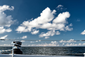Winsch auf einer Segelyacht
