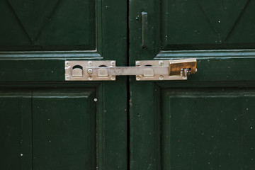 old wooden door with lock