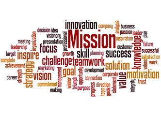 Mission, word cloud concept 6