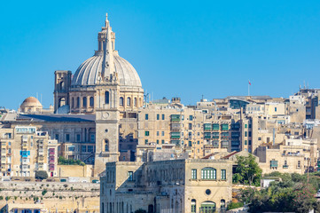 Fototapeta na wymiar View from Sliema to Valletta