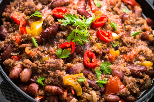 Chili con carne. Traditional mexican food.