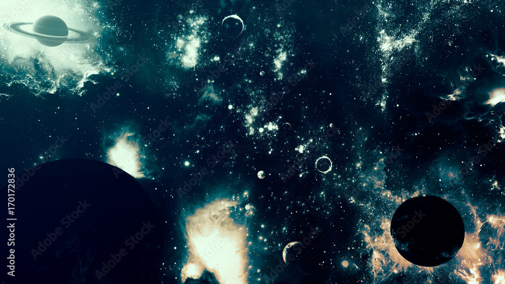 Canvas Prints nebula and galaxy./ universe filled with stars.