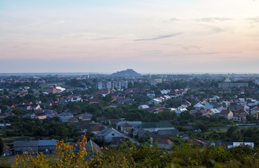 Ukraine cityscape below