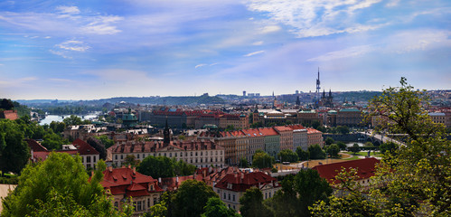 Fototapeta na wymiar Panoramic view of Prague from the Prague Castle, Czech Republic