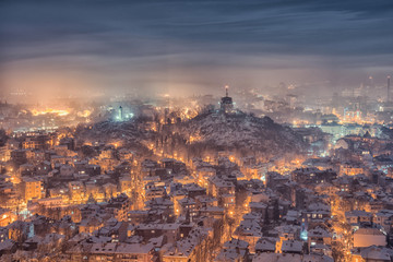 Naklejka premium winter in Plovdiv Bulgaria European capital of culture 2019