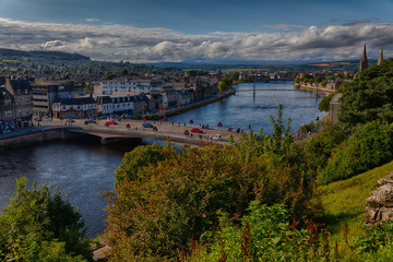 Fototapeta na wymiar Inverness view from castle