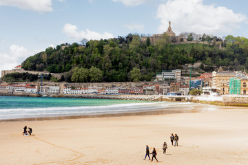 Naklejka premium Playa de la concha de San Sebastian