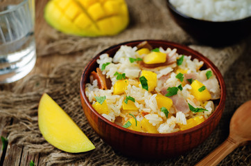 Bacon mango fried rice