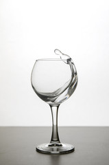 a glass of water
