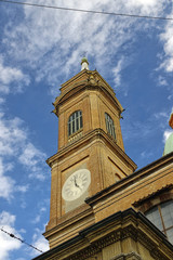 Fototapeta na wymiar The tower of the Asinelli and Garisenda in Bologna Italy