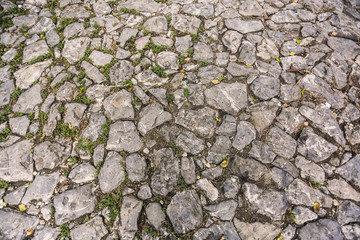 Old truncated cobblestone texture