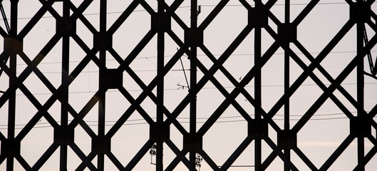 Fototapeta premium Tekstury sylwetki mostu