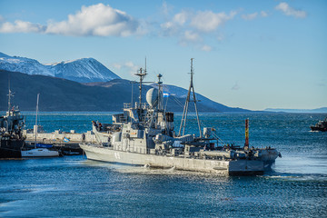 Ship in Channel Beagle - Ushuaia