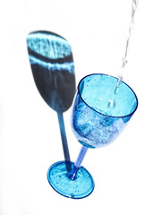 Blue Water Glass