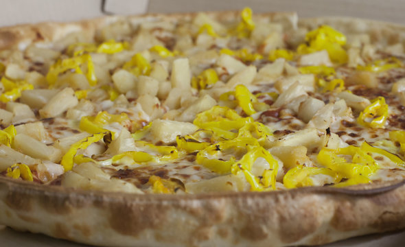 Pineapple And Banana Pepper Pizza