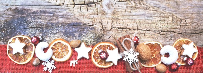 Weihnachtlicher Hintergrund Banner - Zimtsterne