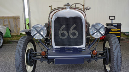close up from an old car