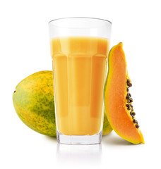 Papaya juice in glass