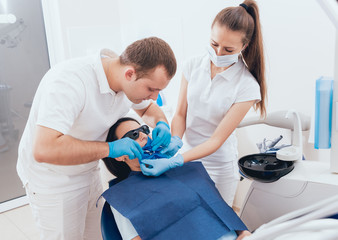 Dentistry cofferdam installation procedure.