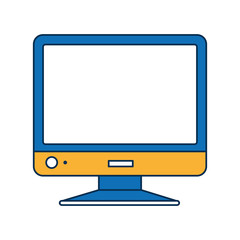 computer icon over white background vector illustration