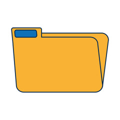 folder icon over white background vector illustration