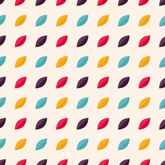 Seamless vector pattern with colorful petals
