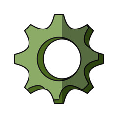 gear wheel icon over white background vector illustration