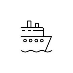 ship icon on white background